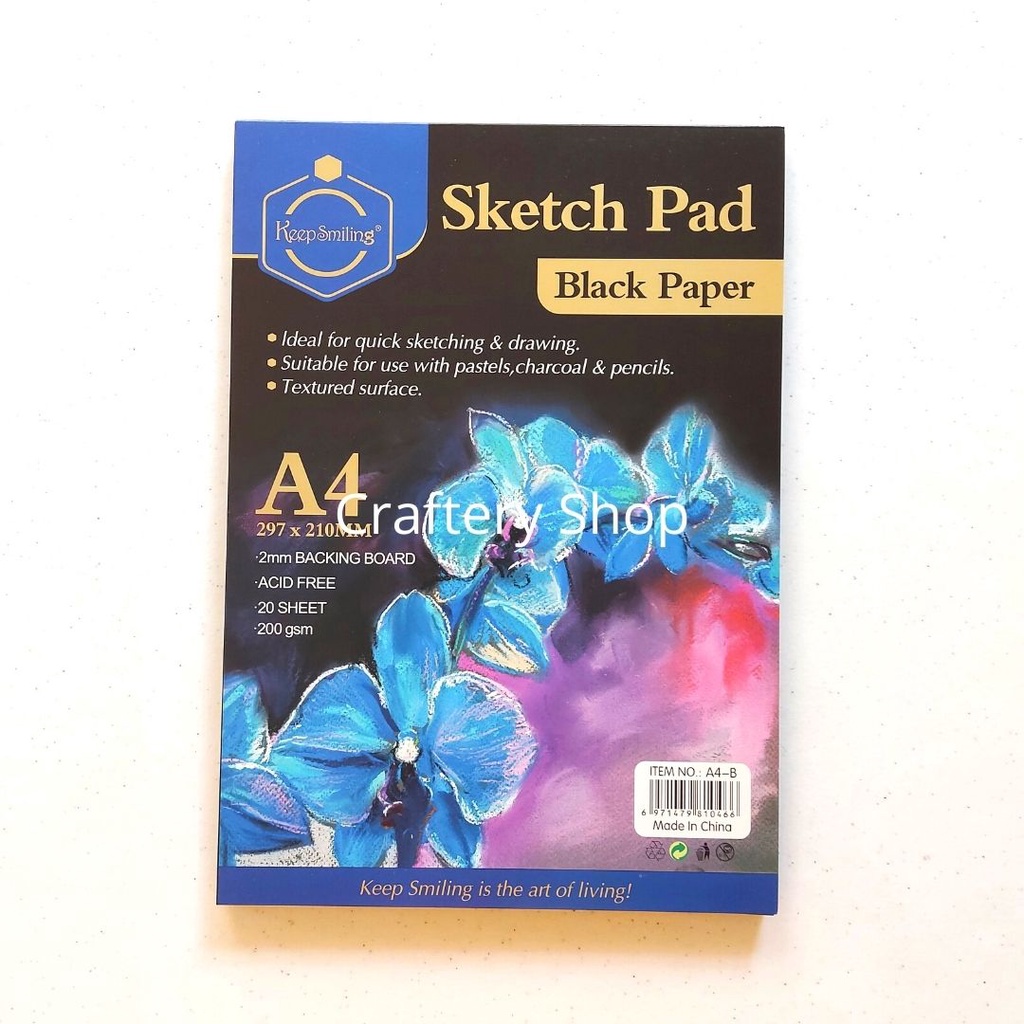 Sketch Pad Black Paper A4 size, 20 sheets | Shopee Philippines