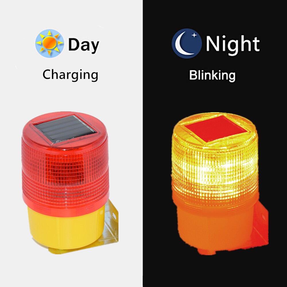 JS-04 Solar Warning Lights Traffic Warning Obstruction Light Tower ...
