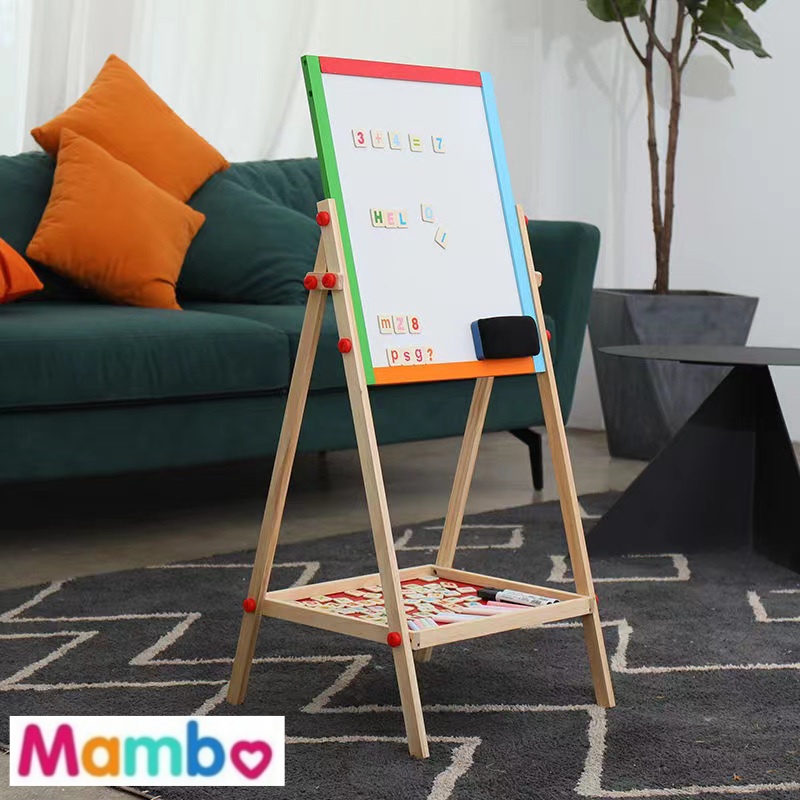 2in1 Large Size Learning Writing Board Kids Drawing Board Easel Stand ...