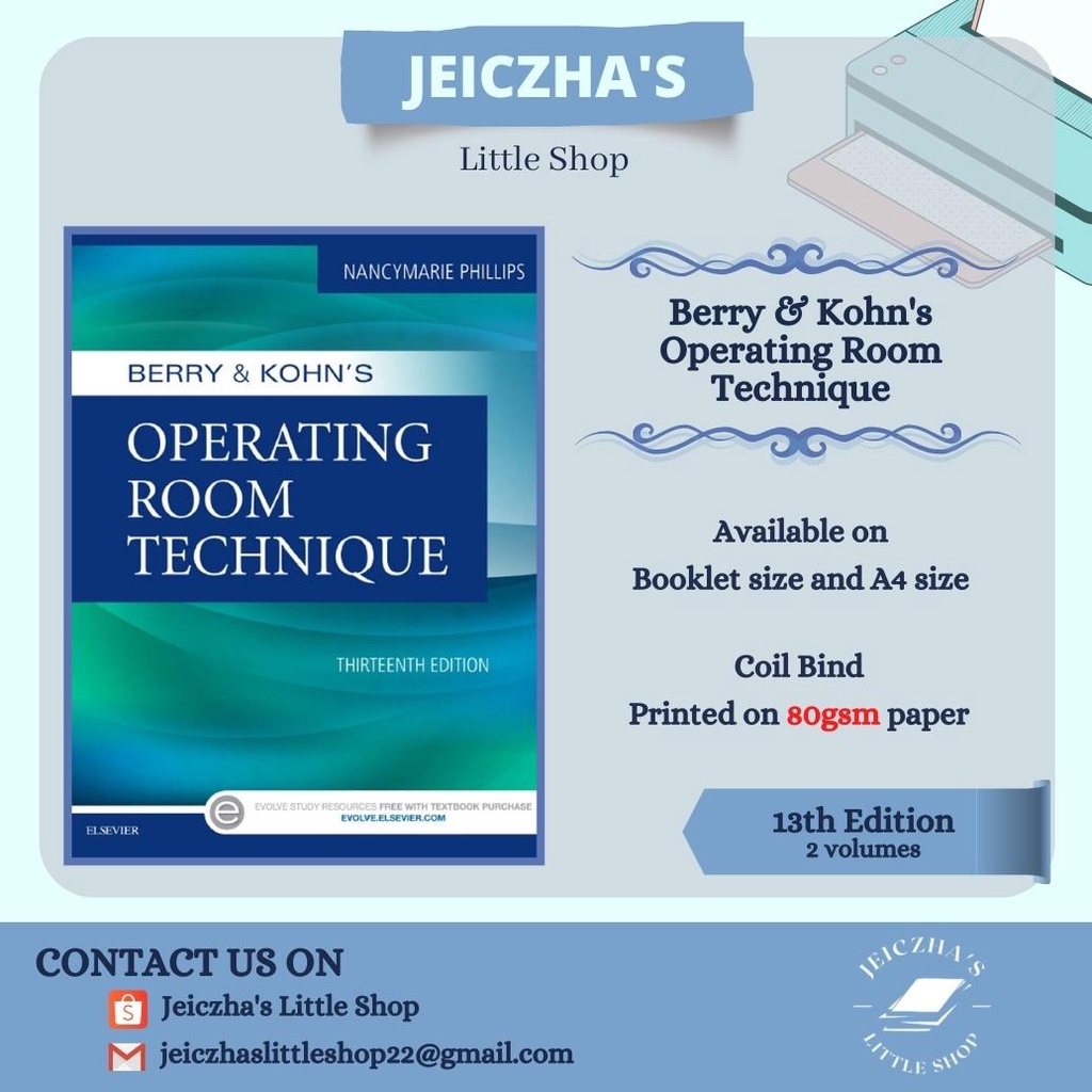 Berry & Kohn's Operating Room Technique [13th Edition] | Shopee Philippines