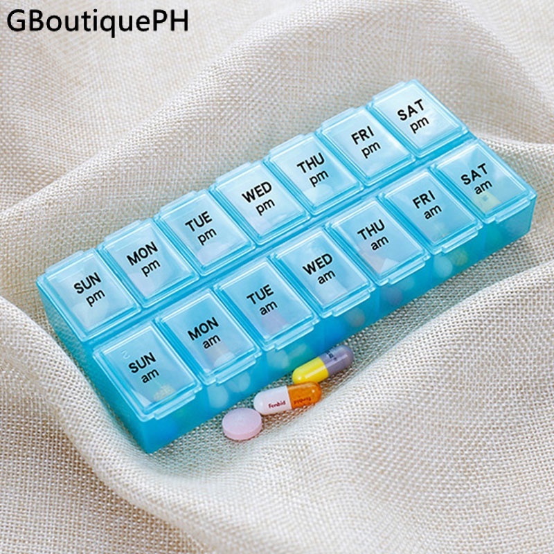 GB 7 Days Weekly Tablet Pill Medicine Box Holder Storage Small Storage ...