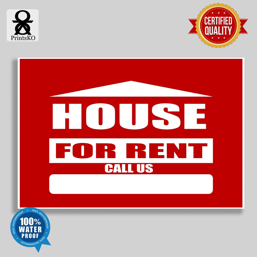 Tarpaulin / Tarp with Signage House For Rent Design Shopee Philippines