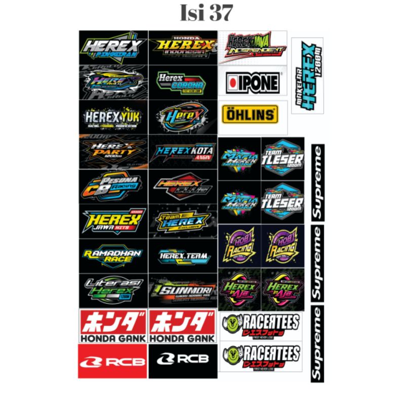 Full herex racing Sticker pack | Shopee Philippines