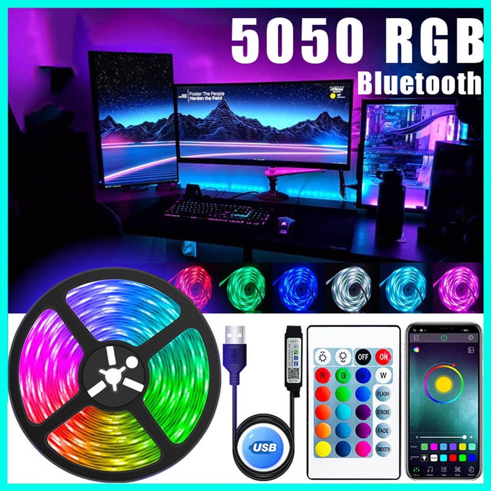 5M LED Strip Light USB Bluetooth 5050 RGB Light SMD DC5V Flexible LED ...