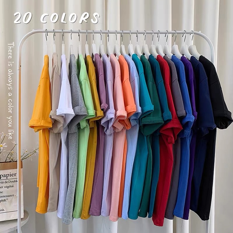 Basic plain t-shirt round neck for women cotton unisex Teal color tees ...