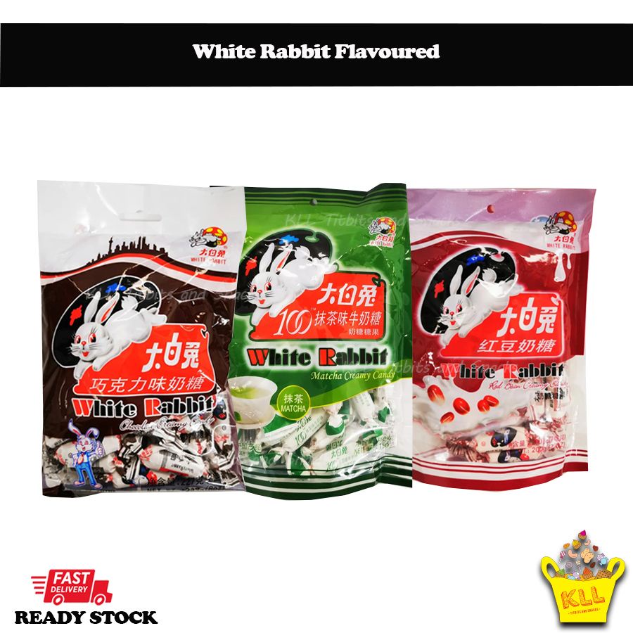 White Rabbit Flavoured (Matcha 150g/ Chocolate 227g / Red Bean 200g ...