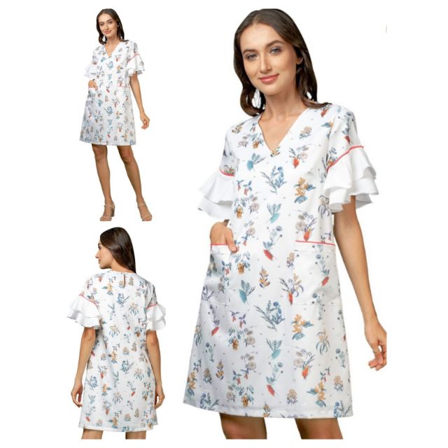 Plains and prints floral dress sale