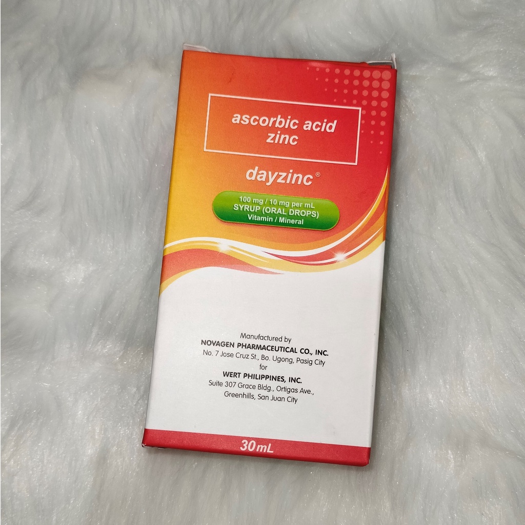 DAYZINC Ascorbic Acid (Vitamin C) + Zinc Oral Drops (30 ml) Shopee