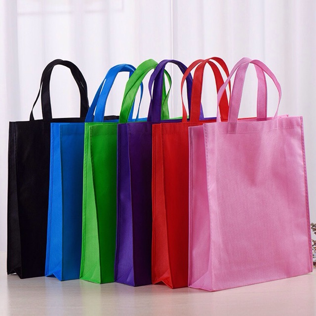 20 Pcs Tote Eco Bag 4 Sizes Expandable Handle Nonwoven Handbag