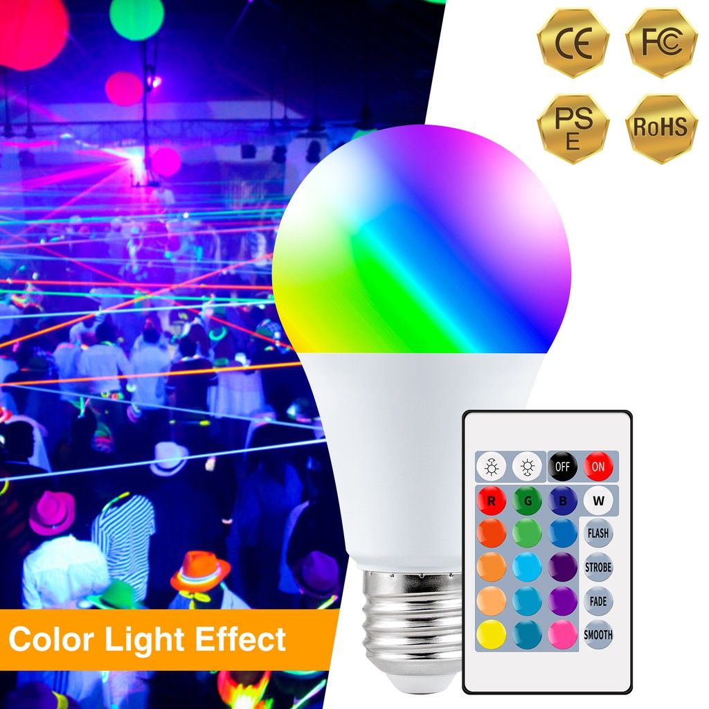 E27 Smart Control Ball Bulb RGB Light Dimmable 5W 10W 15W RGBW Led Lamp ...