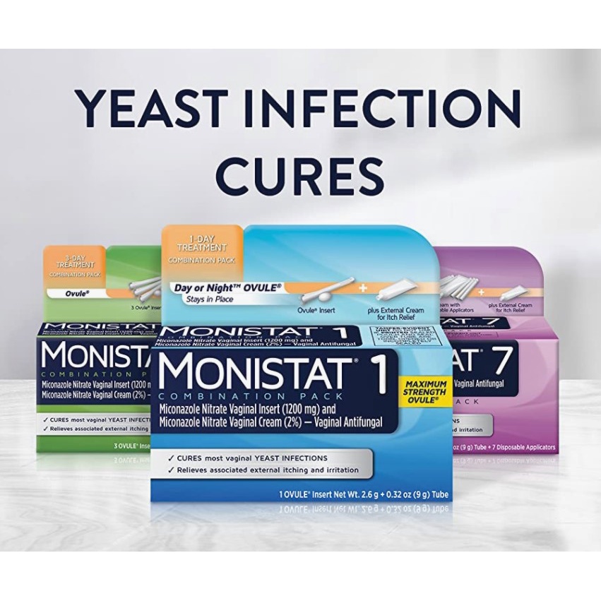 Monistat 1 3 7 day Yeast Infection Cure / Cream, Ovule, Suppository, Spray, Applicator, Chafe