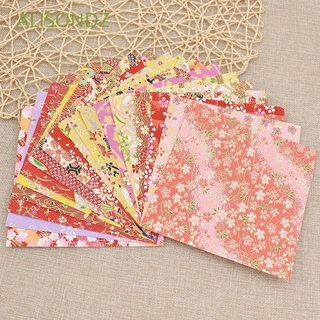 14 Sheets Origami Papers Japanese Style Decorative Square Flowers Bronzing  Paper Craft Scrapbook Accessories For School - AliExpress