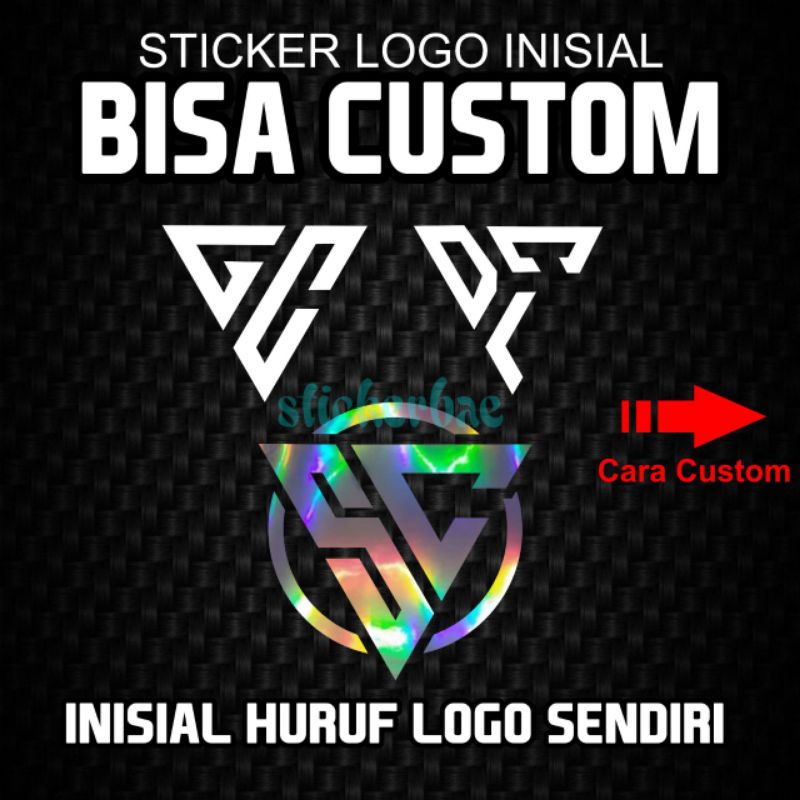 Motorcycle sticker Initials logo logo Can custom Your Initial logo ...