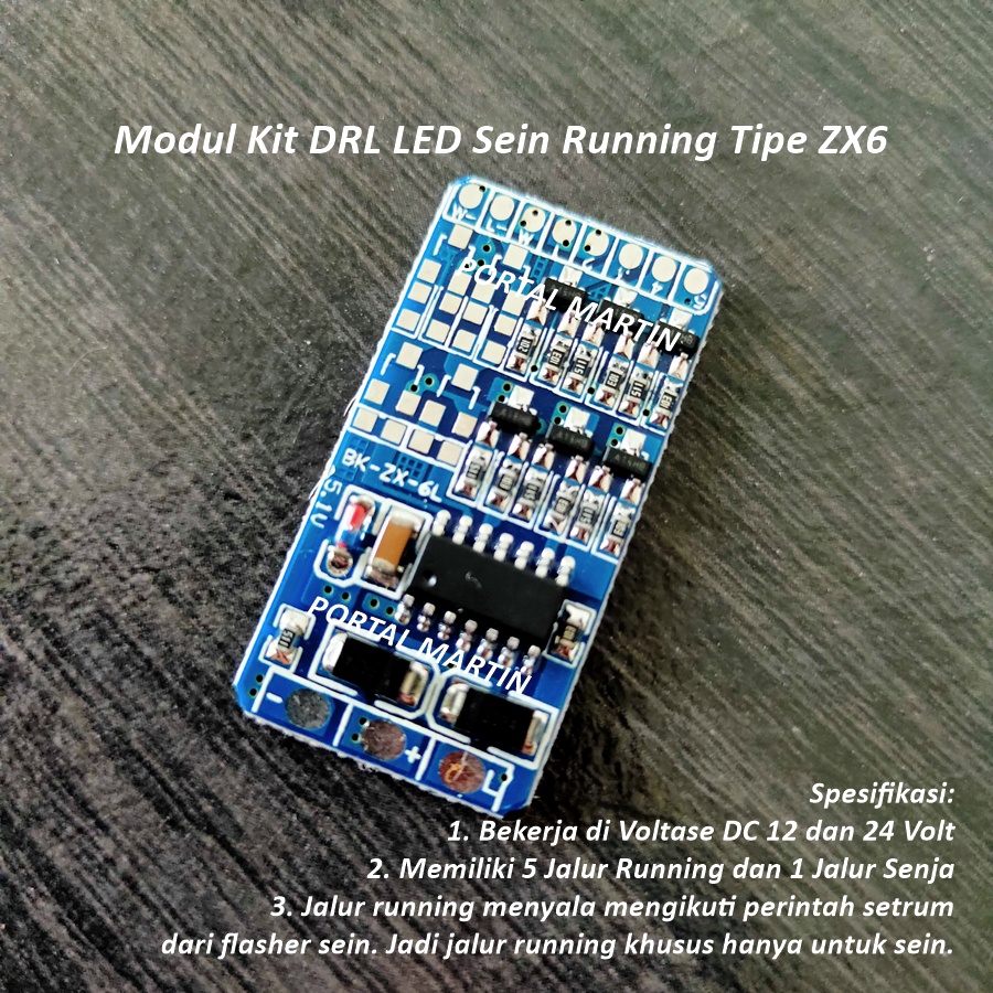 Type ZX6 LED DRL Kit Module Turn Signal Running Mode and Dusk Light DC ...
