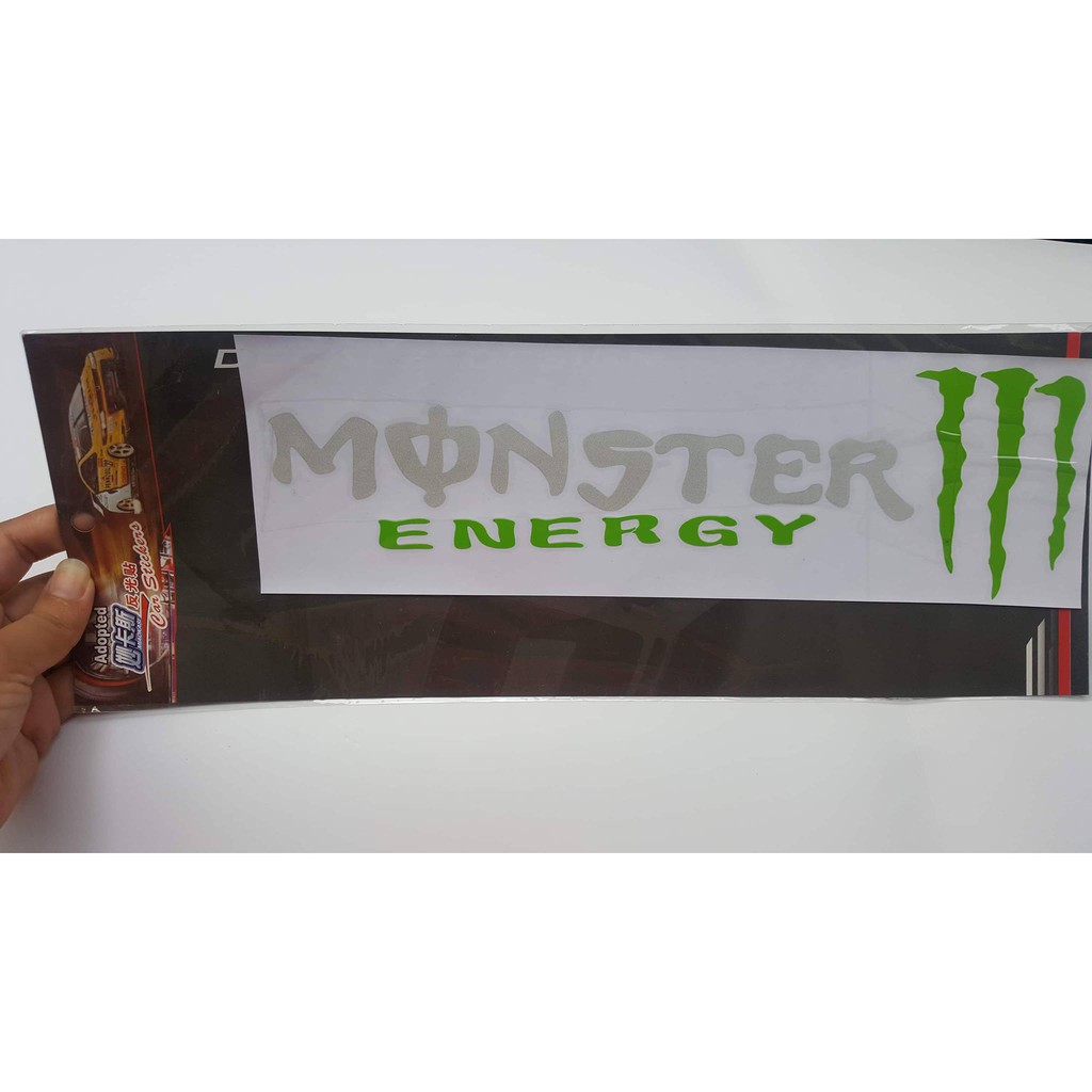 Silver monster decal sticker for motorbikes and cars...32x9cm | Shopee ...