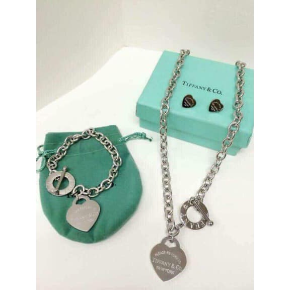 Tiffany bracelet and deals necklace set