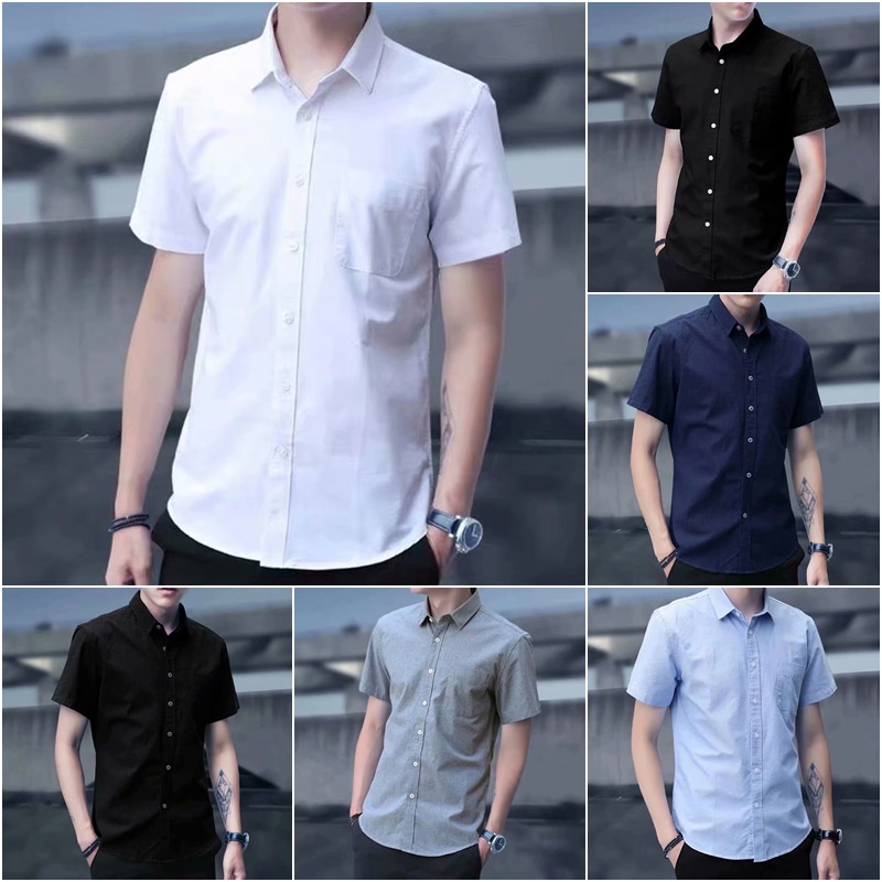 white polo shirt for men plus size，[M-5XL] Loose Trend Button Business ...