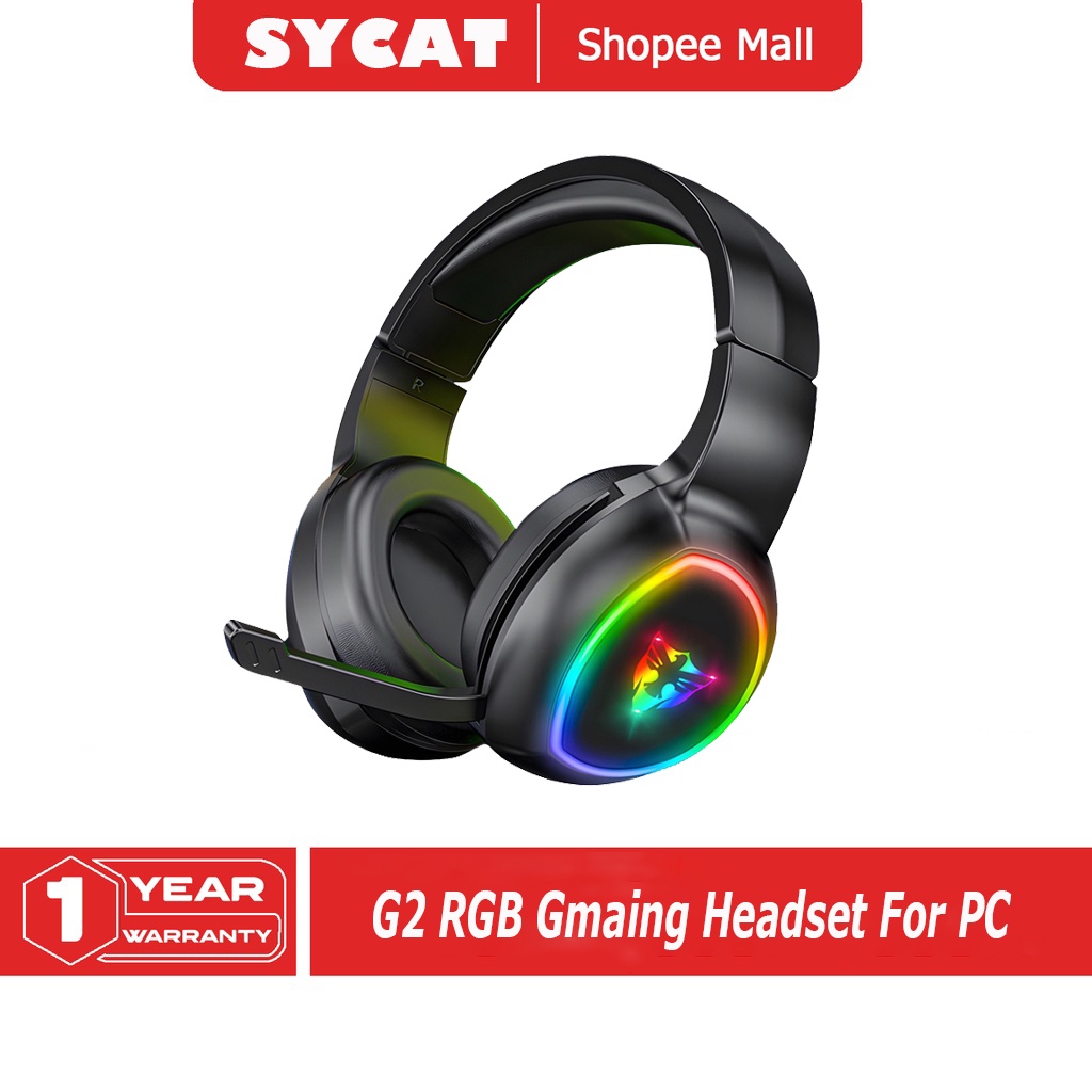 G2 Gaming Headset Computer Headset With Mic 4D RGB Headset Noise