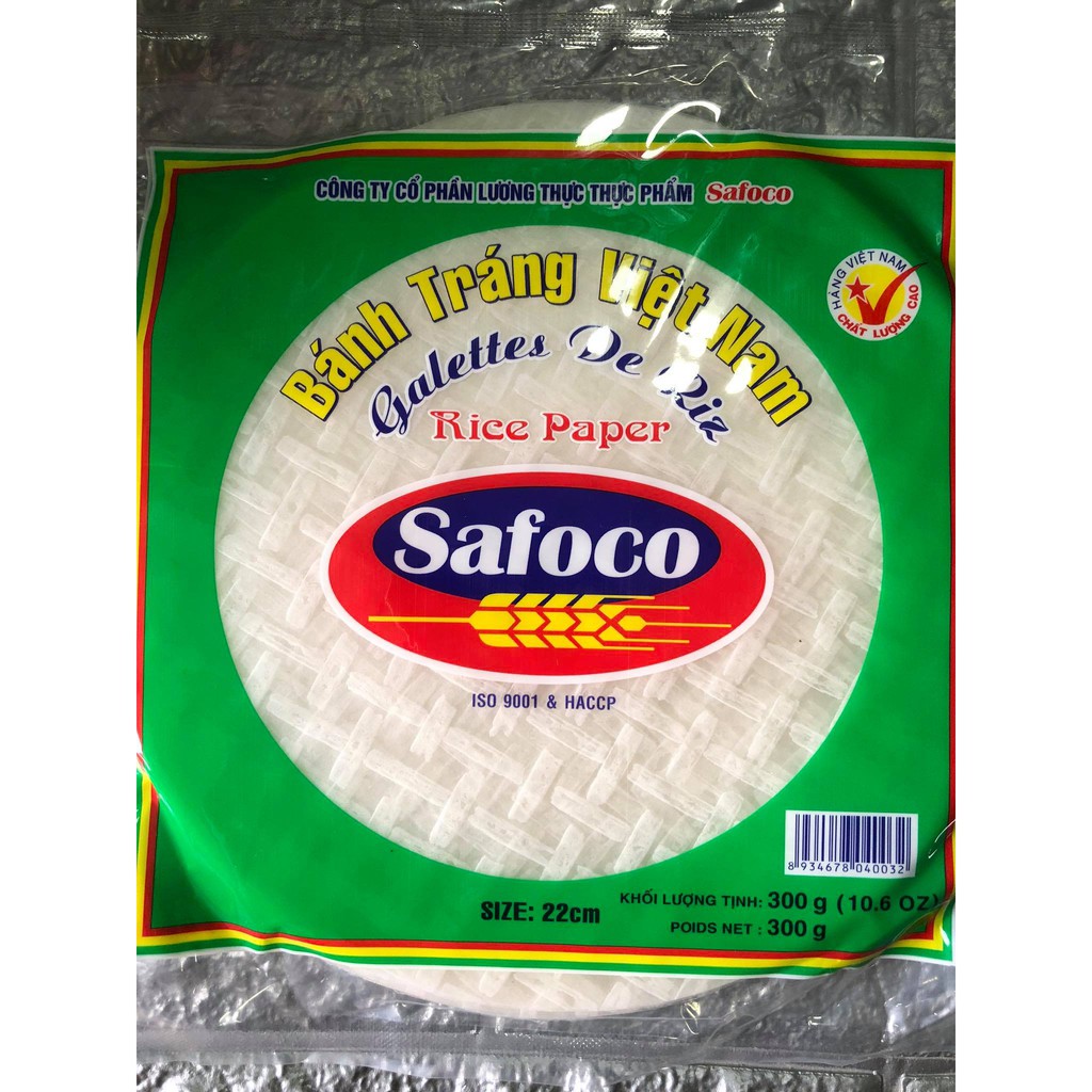 Rice Paper Safoco 22cm 300g Rice Wrapper Banh Trang Spring rolls N8 ...