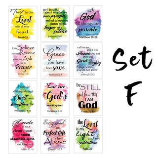 12 pcs Bible Verse Sticker Non Scratch Waterproof vinyl glossy