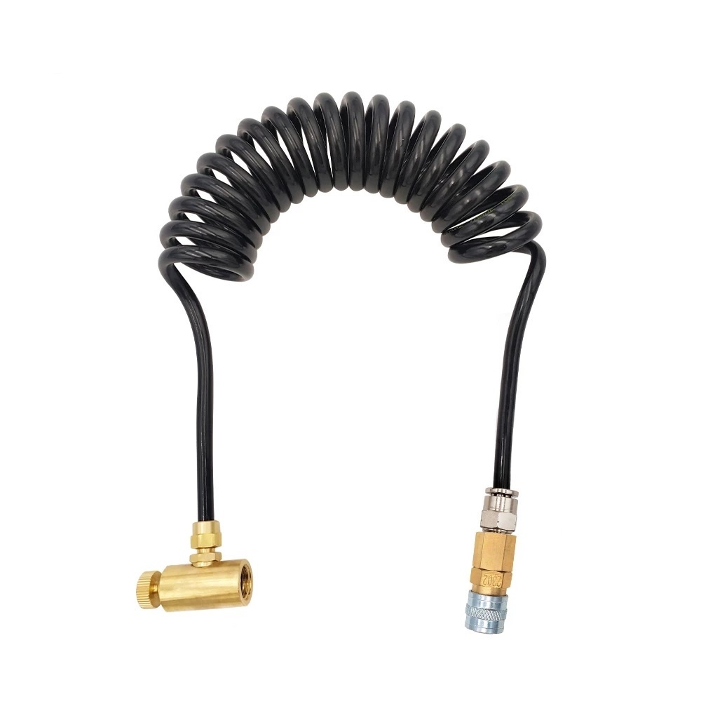 Paintball accessories Co2 Air Coiled Remote Line with HPA 2302 QD