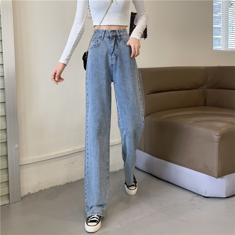 SELLDA*Women Korean High Waist Plain Jeans | Shopee Philippines