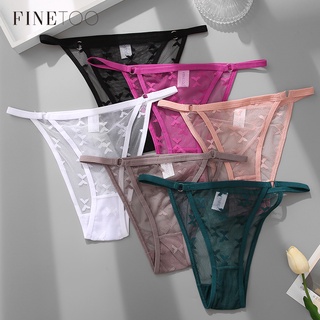 Finetoo Panty Women Thong Lace Spandex G-String Sexy Underwear For
