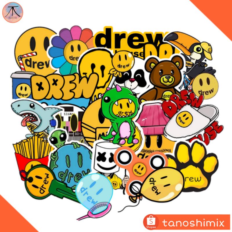 Drew House Justin Bieber Laminated Waterproof Sticker 30pcs Shopee