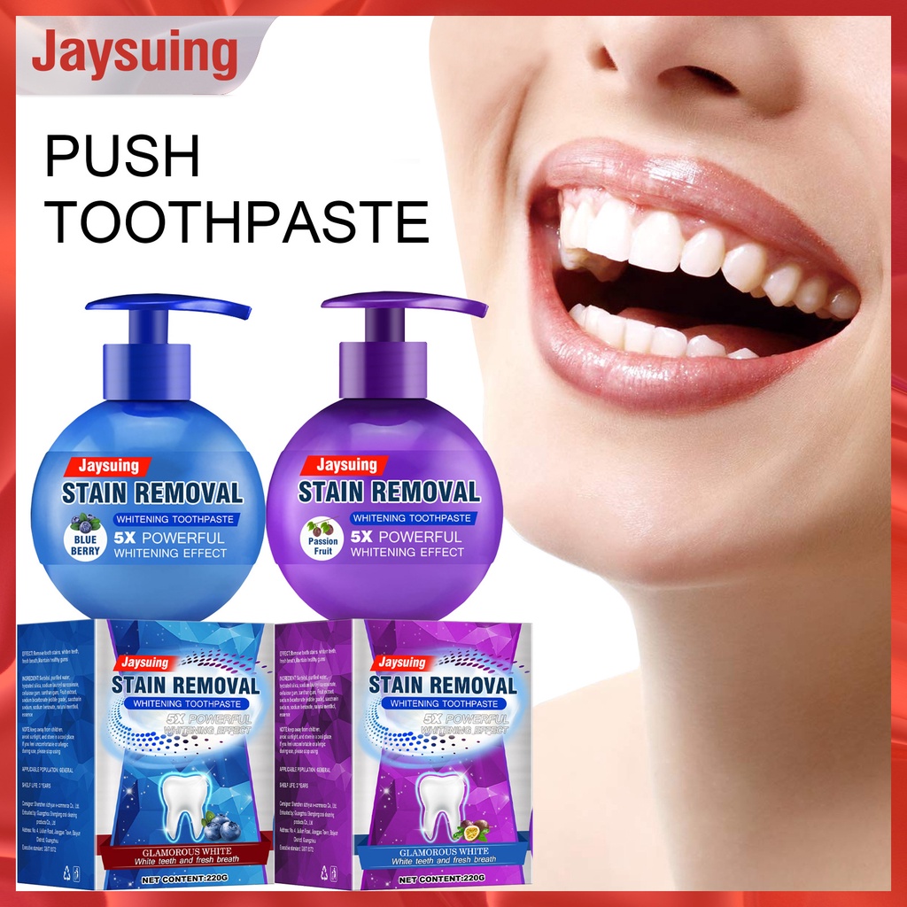 100 Original Baking Soda Teeth Whitening Toothpaste Blueberry Passion