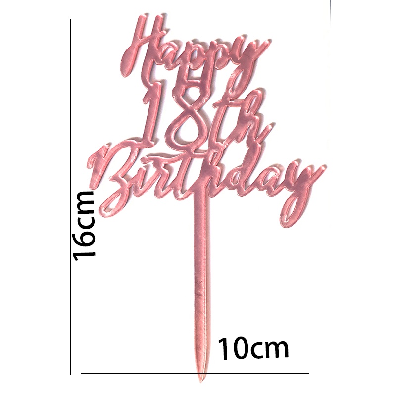 Happy 18th Gold Acrylic Cake Topper | Shopee Philippines