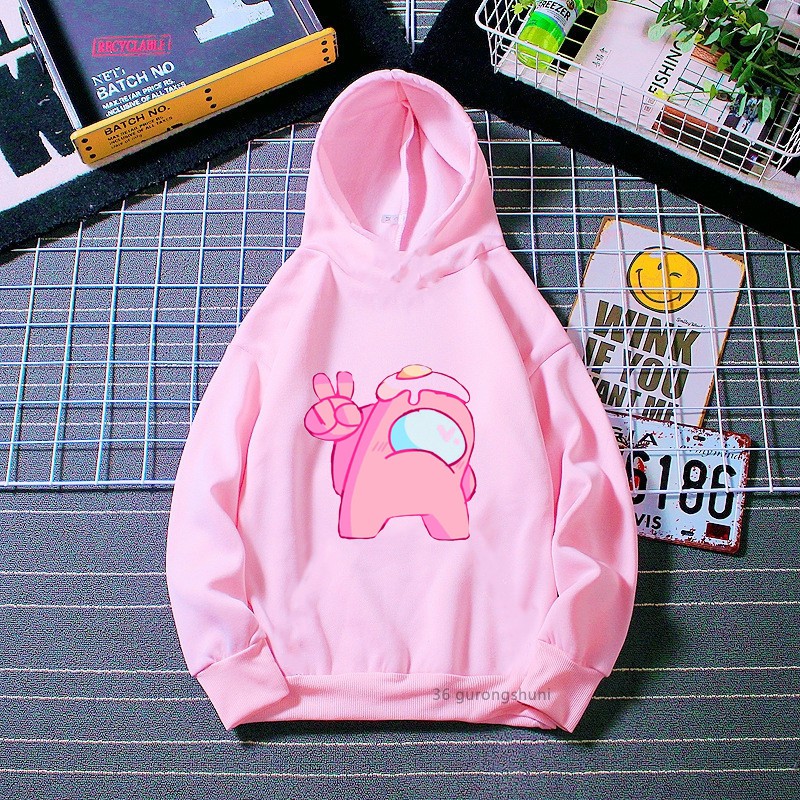 Pink among us hoodie sale