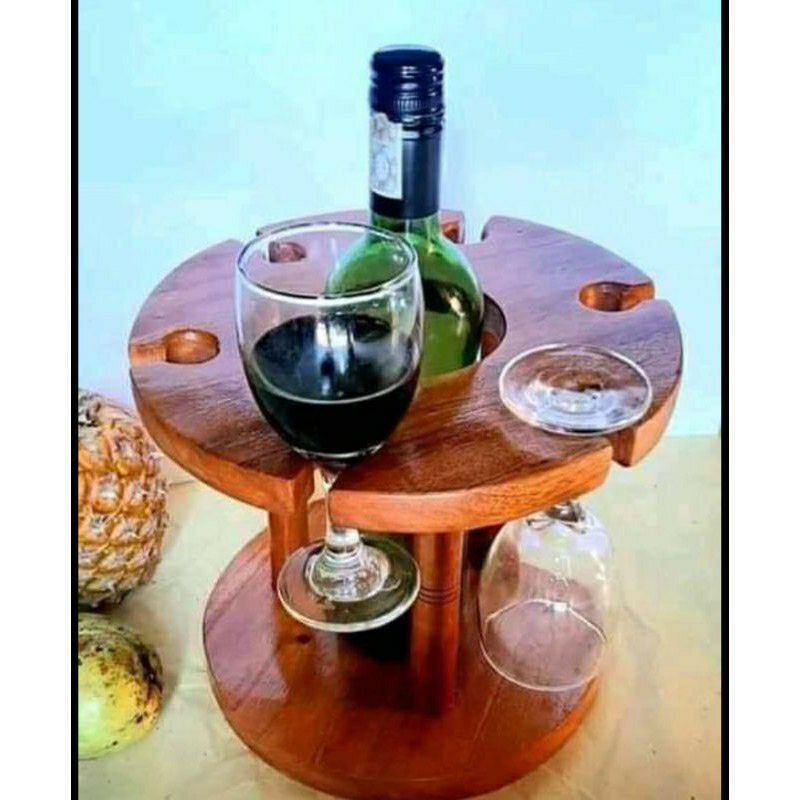 Wine rack round shape (woodworks.ph) | Shopee Philippines
