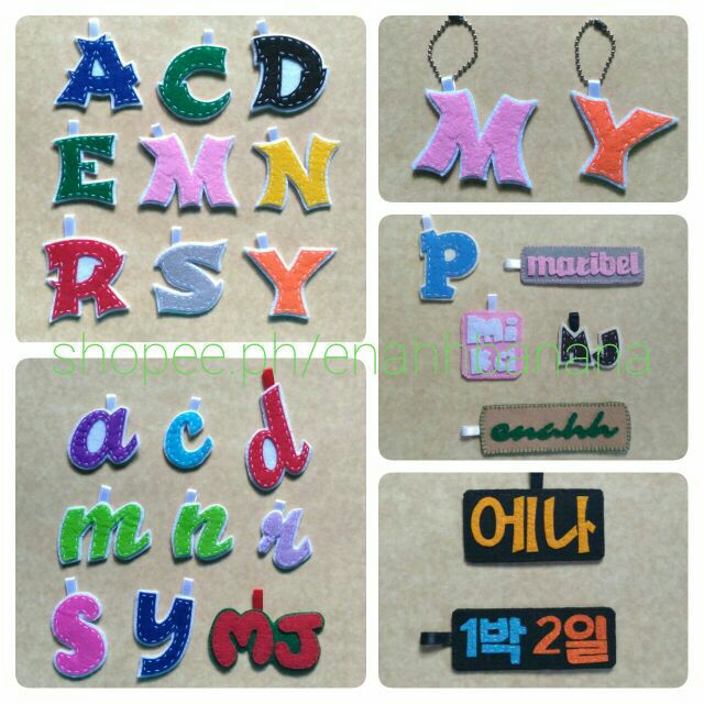 Letter / Name Felt Keychains | Shopee Philippines