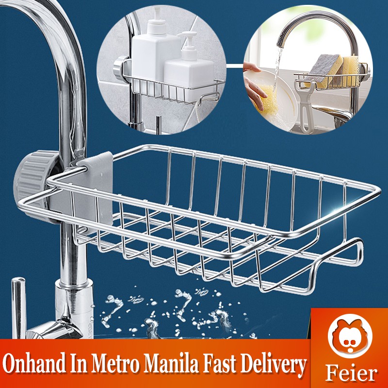 【Rack Holder】Adjustable Kitchen Rack Stainless Steel Sink Faucet