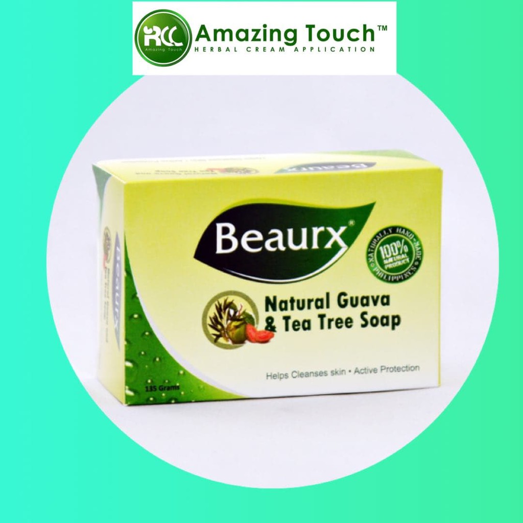 RCC Amazing Touch Beaurx' Natural Guava and Tea Tree Soap 135G | Shopee ...