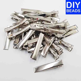 TOP QUALITY ALLIGATOR HAIR CLIPS 45mm CROCODILE BOW CLAMP SILVER PLATED