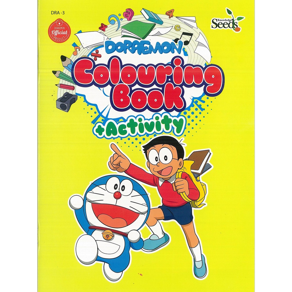 Doraemon Coloring BOOK+ACTIVITY (YELLOW) Coloring BOOK & Kindergarten ...