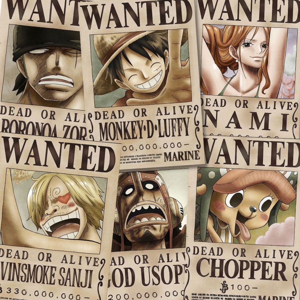 One Piece Straw Hats Pirates Bounty Anime Postcards | Shopee Philippines