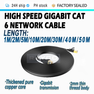 【PH STOCK】1M-30M CAT6 1000Mbps CAT 6 flat Ethernet cable RJ45 network ...