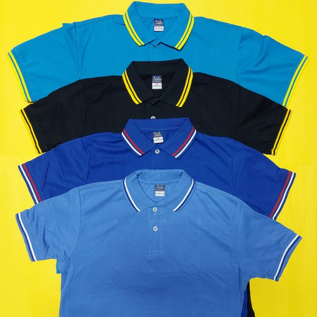 Blue Corner Polo Stripes Lining Men Unisex Comfort XS to 2XL Blue ...