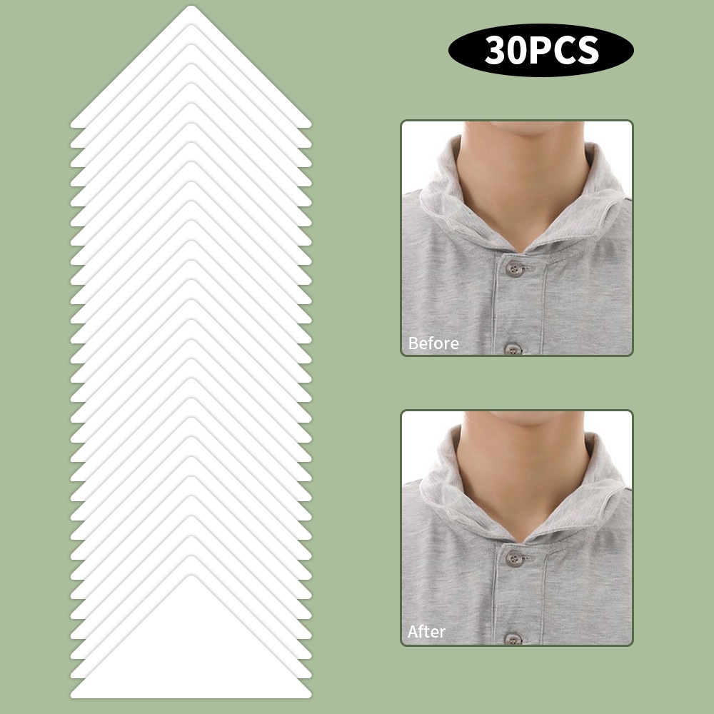 20/30Pcs Transparent Collar Fixed Stickers Polo Shirt Prevent Collar ...