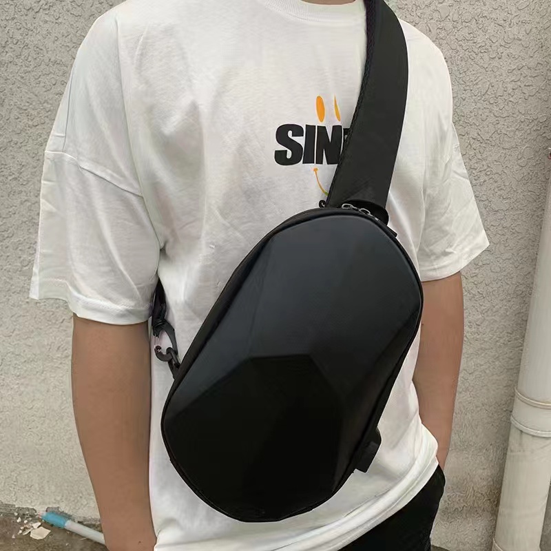 Lightweight Hard Cover Chest Bag Oxford Waterproof Fashion Sport Messenger Crossbody Bag for Men