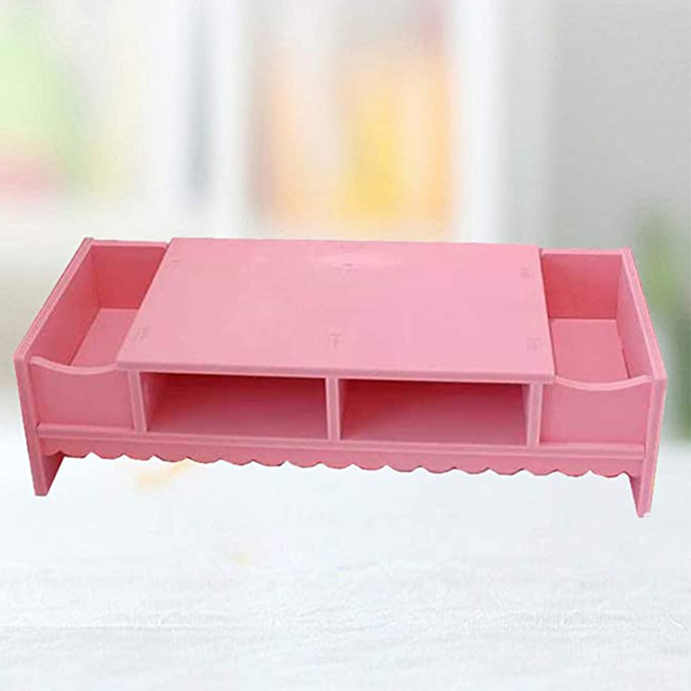 Pink Wooden Laptop Desktop Increase Desktop Computer Bracket | Shopee ...