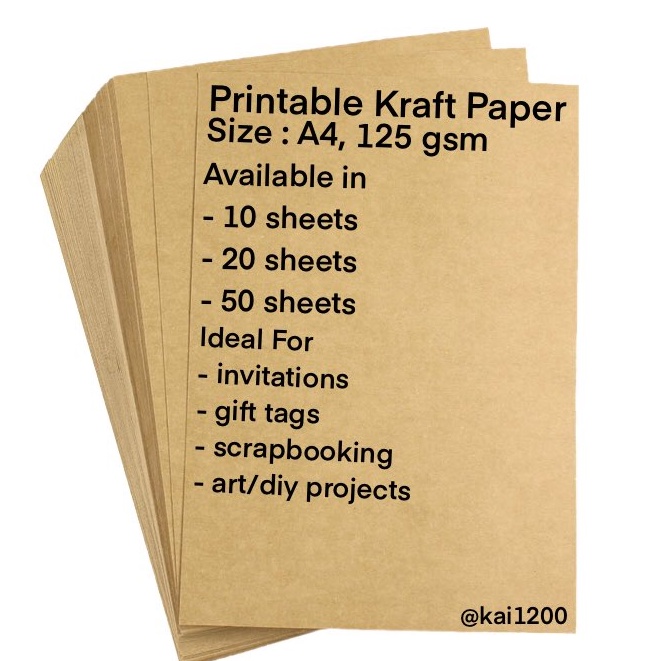 (Positivity) Printable Kraft Paper A4 and Long sizes | Shopee Philippines