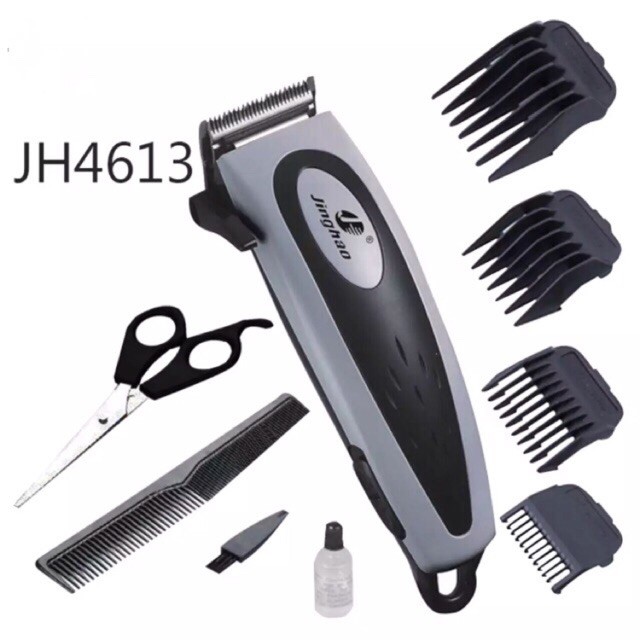 TONG'S Jinghao Professional Hair Clipper Set (Silver/Black) Shopee