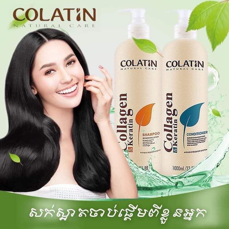 COLATIN NATURAL CARE collagen keratin shampoo&conditioner 1000ml/500ml