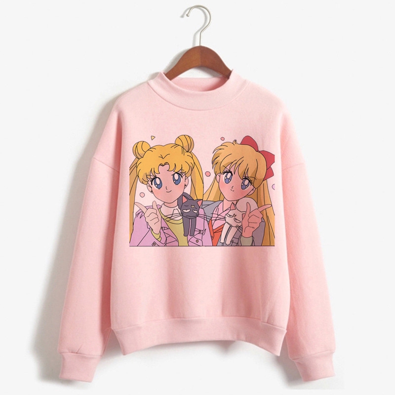 sailor moon plus size women hoodies hip hop sweatshirt funny Lion