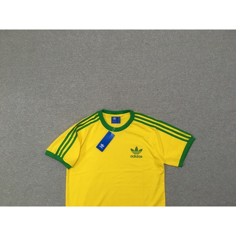 Adidas Retro CLFN T Shirt Yellow Green Shopee Philippines