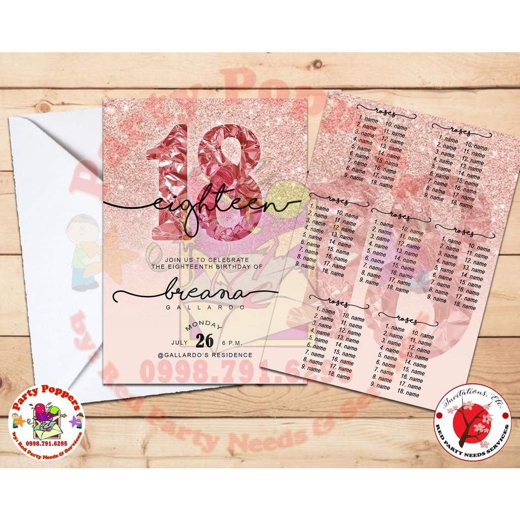 Free Layout Debut 18th Birthday Invitation Invitations Debut With White 