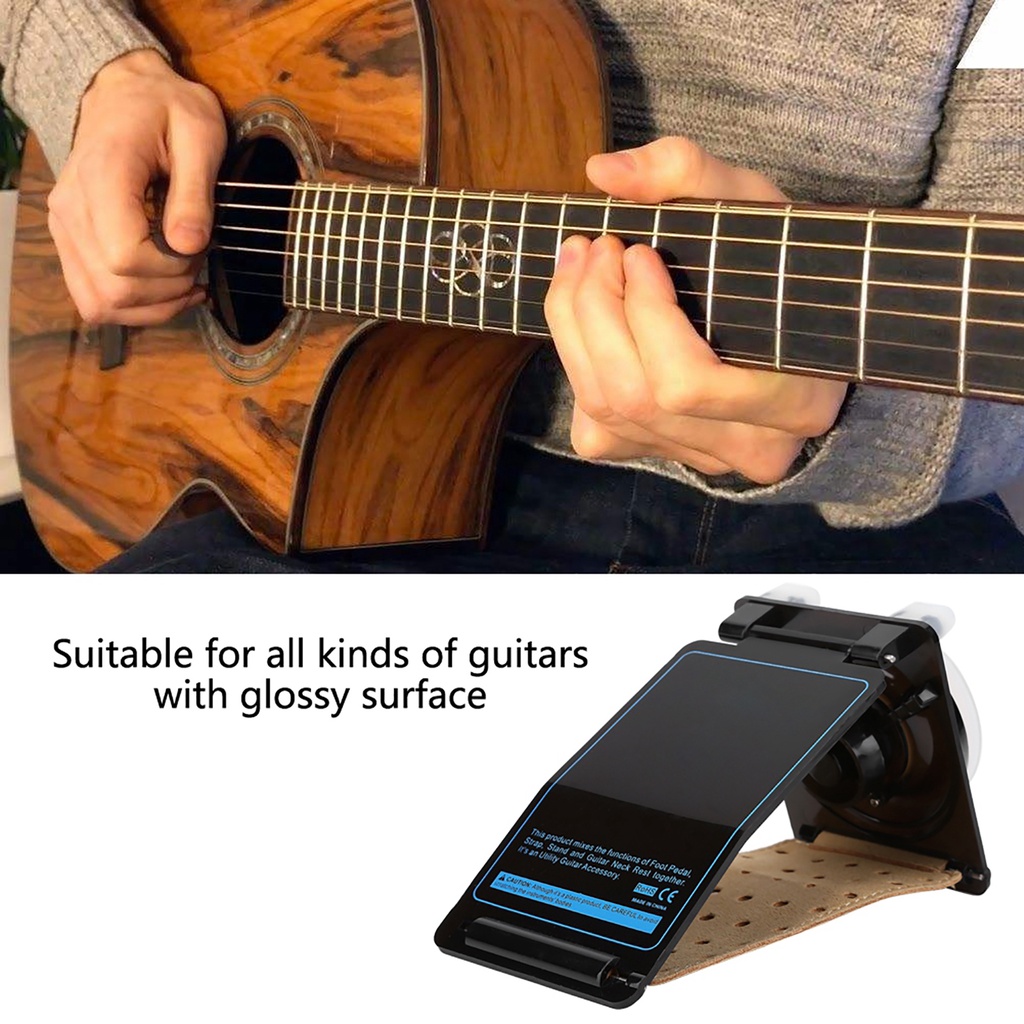 Cuscino Per Gamba Chitarra Redxiao Con Spugna - Accessorio Per Chitarra Folk E Classica, Nero